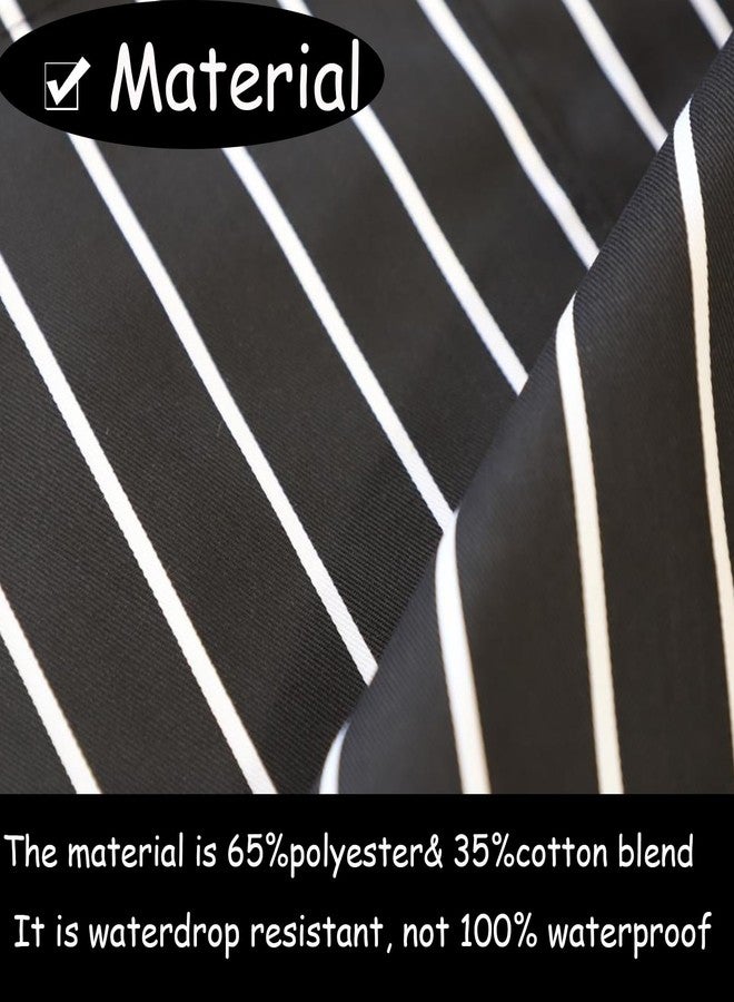 multifuns Kids apron 2 Pack adjustable strap with pockets polyester cotton blend painting cooking art baking aprons for kids age 7-12 years boys girls (Black stripes) - Image 3